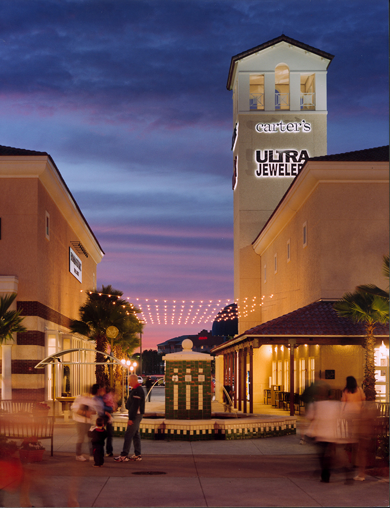 Orlando Premium Outlets Buidling Tower Design Lighting Architect Night