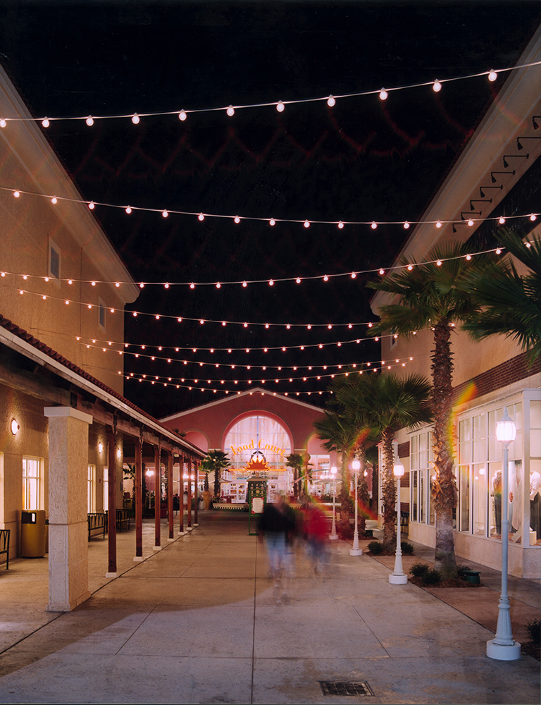 Orlando Premium Outlets Vineland Food Court Design Lighting Night