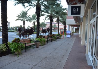 Orlando Premium Outlets Vineland Hardscape Landscape Design Seating