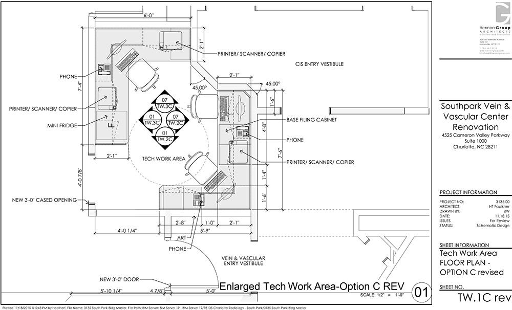 Medical Healthcare Technician Work Area Design Floor Plan