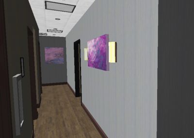 3D Model View Patient Corridor Interior Design